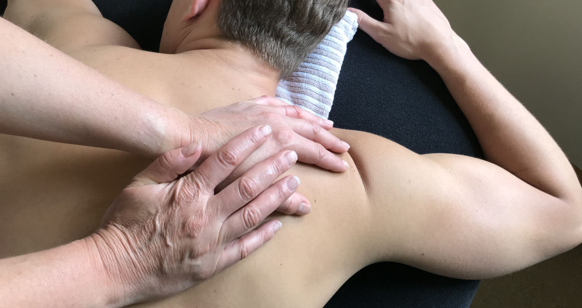 a relaxation massage session