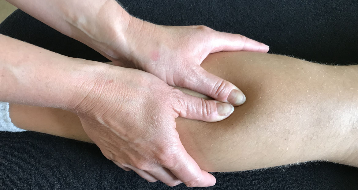 A sports massage session